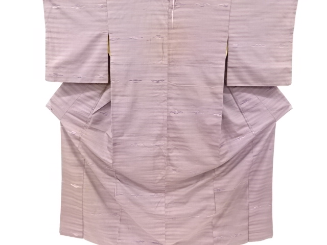 JAPANESE KIMONO / ANTIQUE KIMONO / SILK / HAND WOVEN TSUMUGI / GEOMETRIC PATTERN